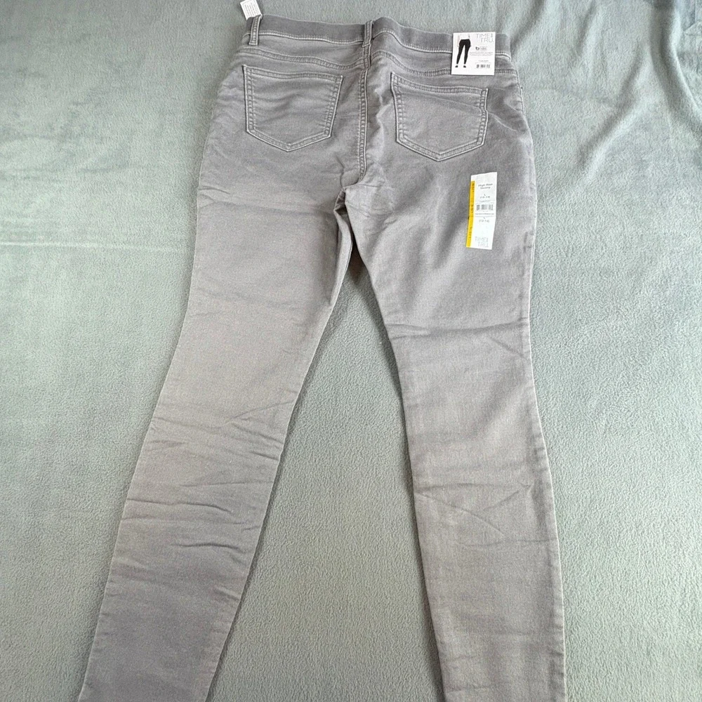 Time and Tru Womens High Rise Skinny Jeggings Grey Size L 12-14 TT35100139265